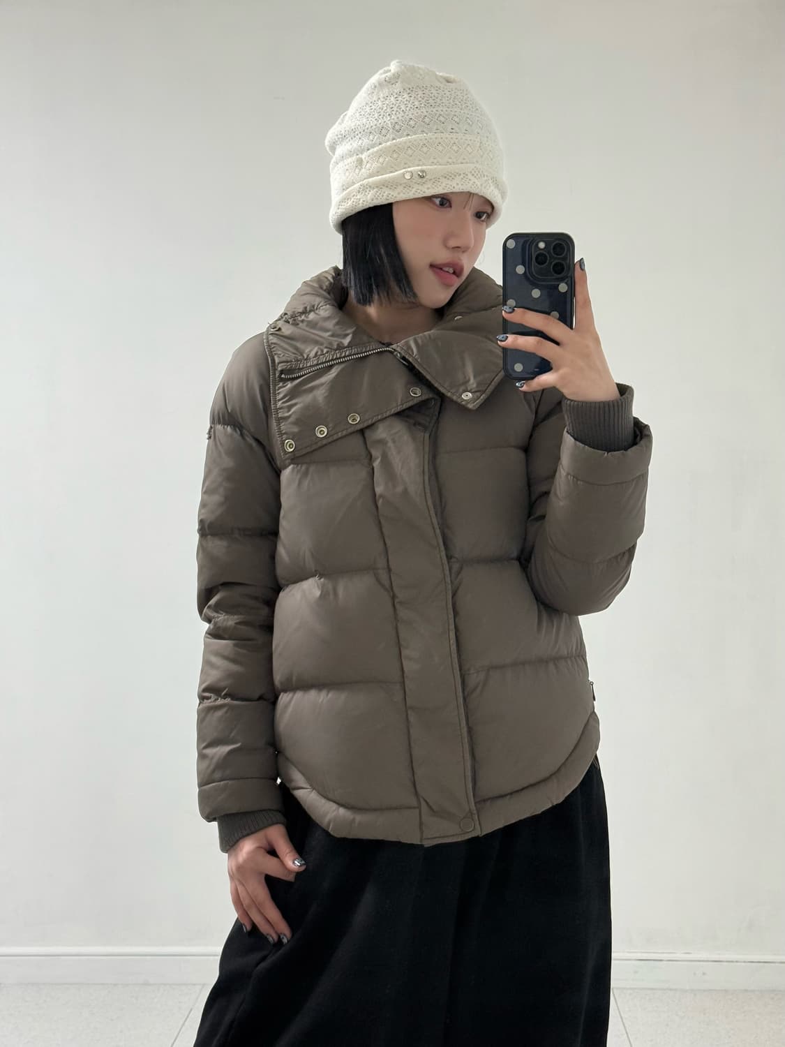 디젤 구스다운 카키브라운 패딩 상품이미지1