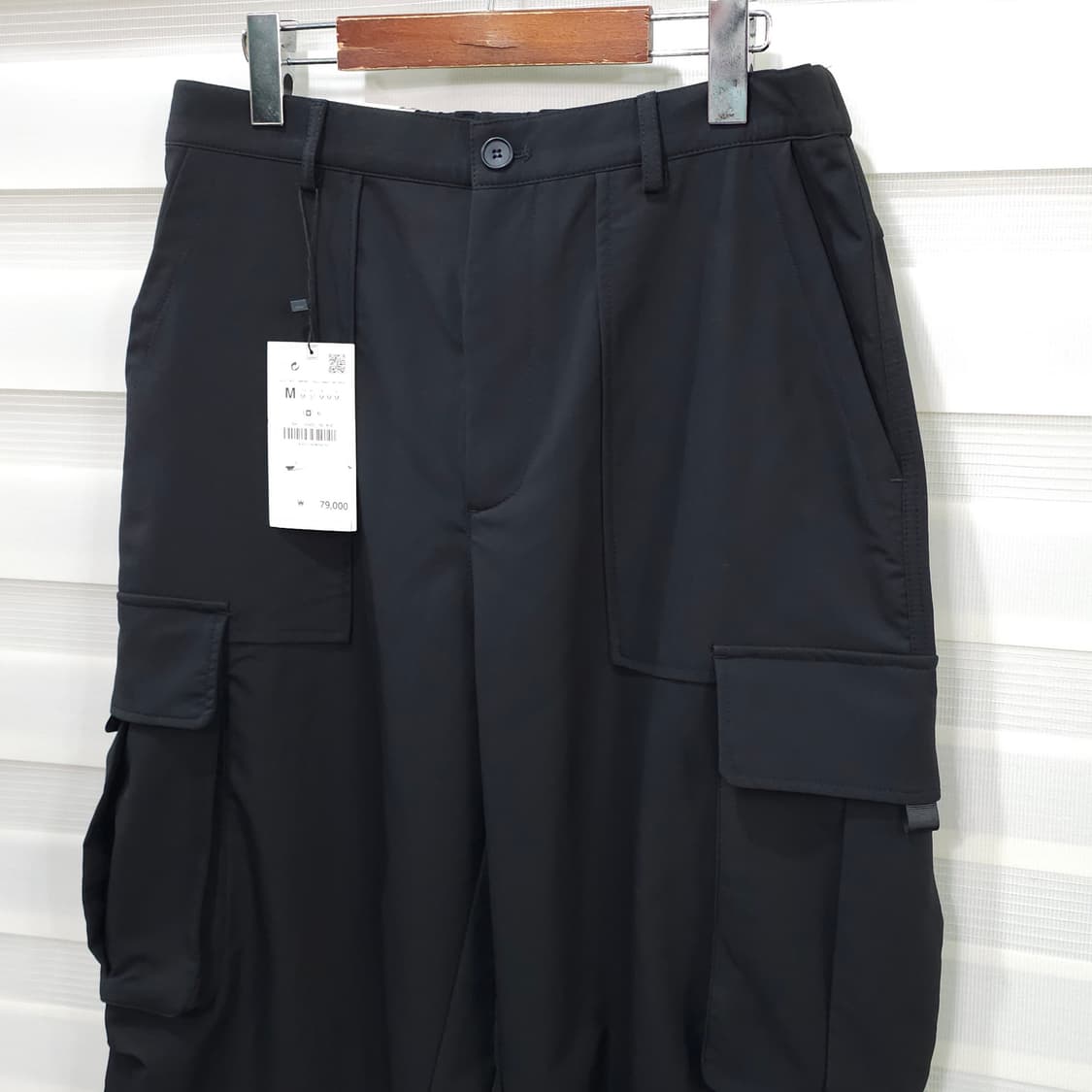 미사용품 자라 블랙 와이드 카고팬츠- M 상품이미지2