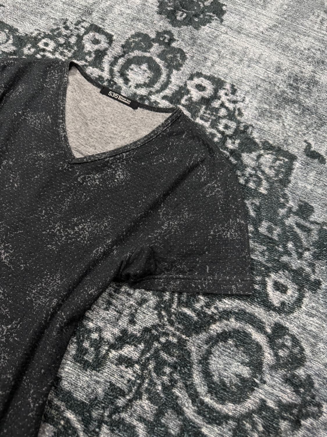 5351 pour les homme black abstract t shi 상품이미지3