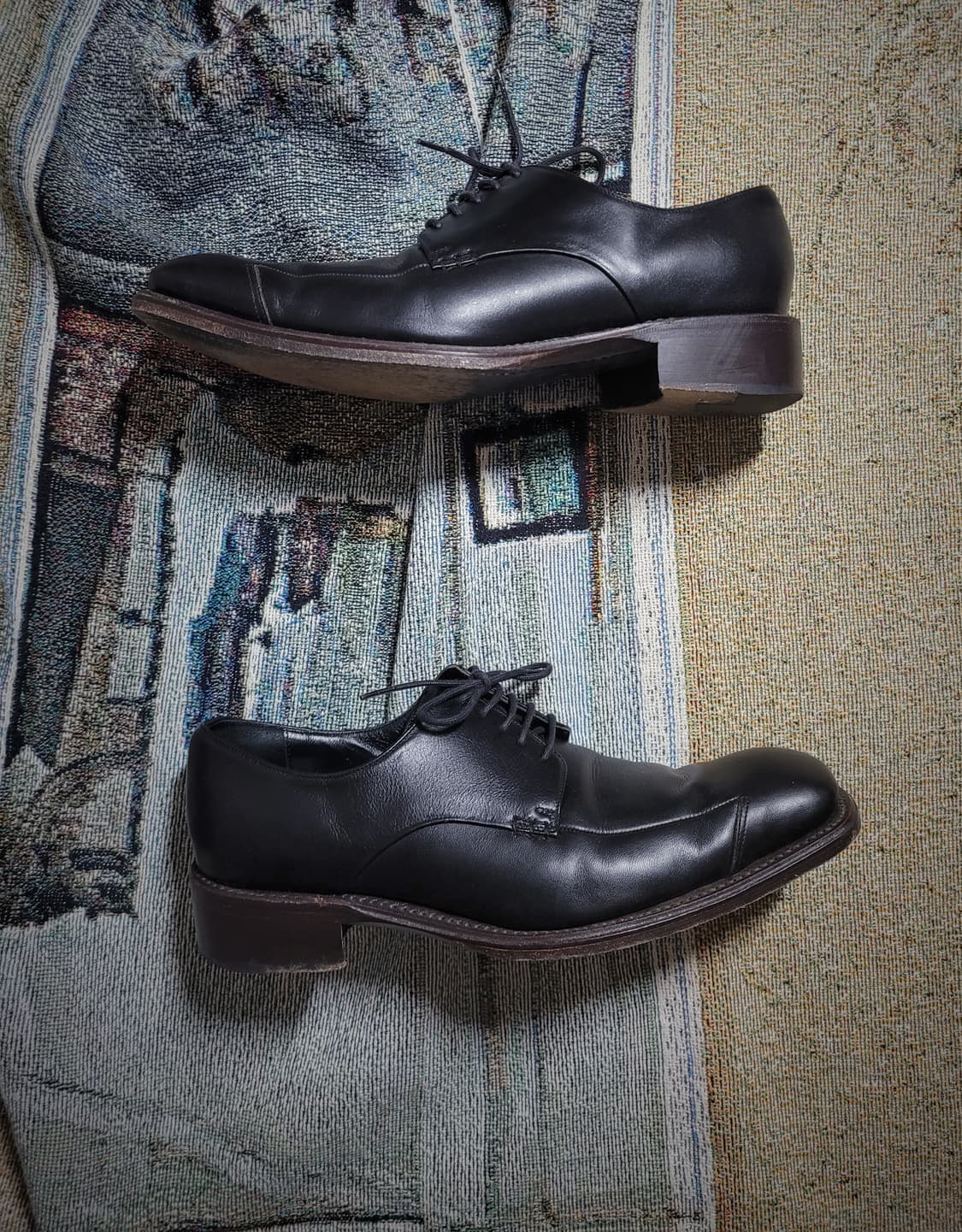 알프레도 바니스터 블랙 레더 더비슈즈 상품이미지3