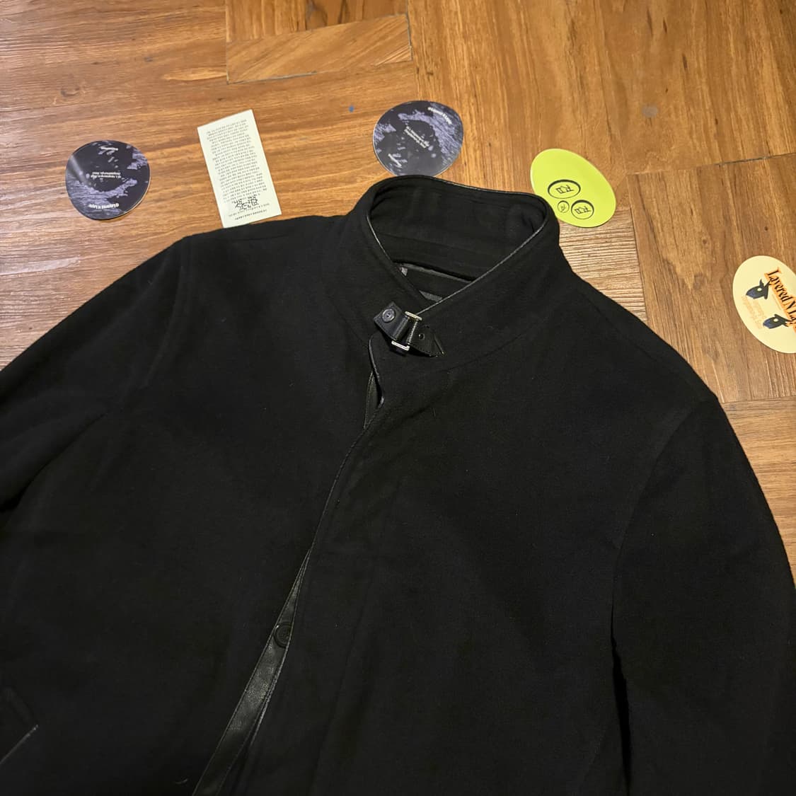 Givenchy high neck leather cashmere coat 상품이미지3
