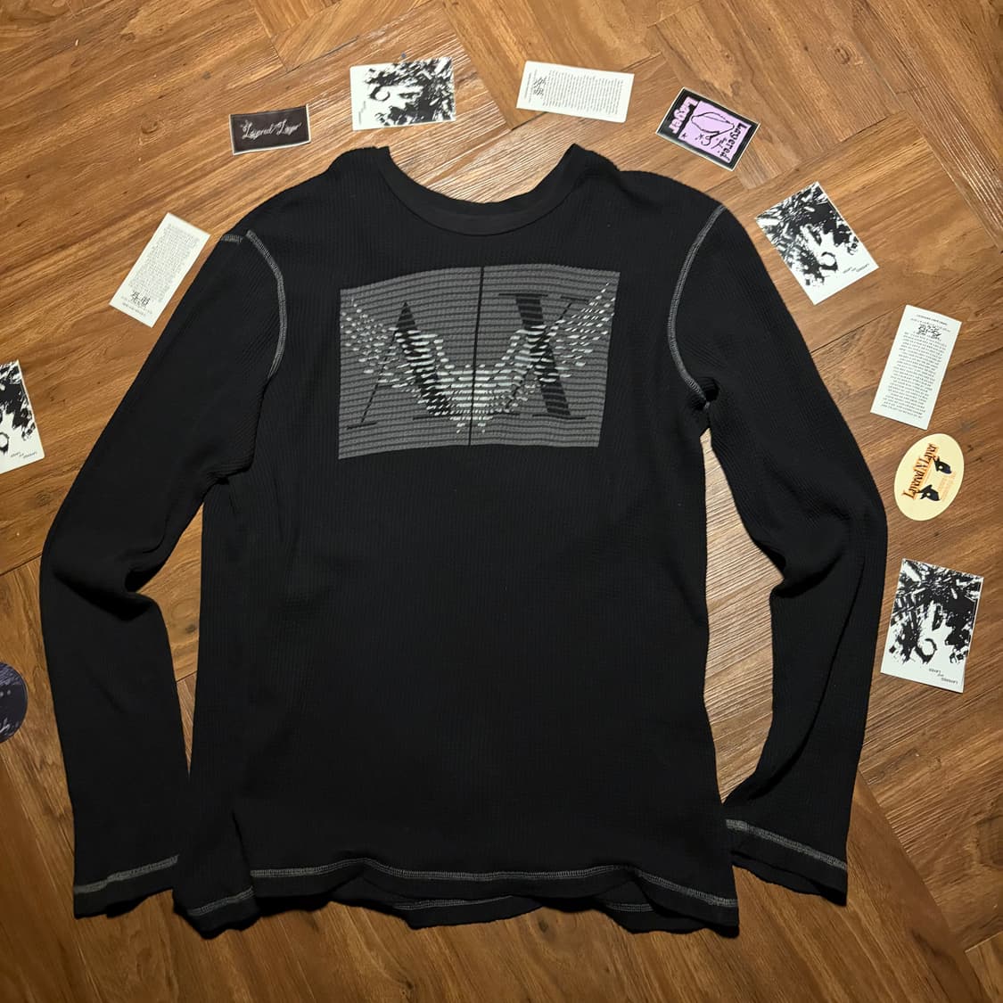 ARMANI EXCHANGE 코튼 와플 써머 롱슬리브 니트 상품이미지1