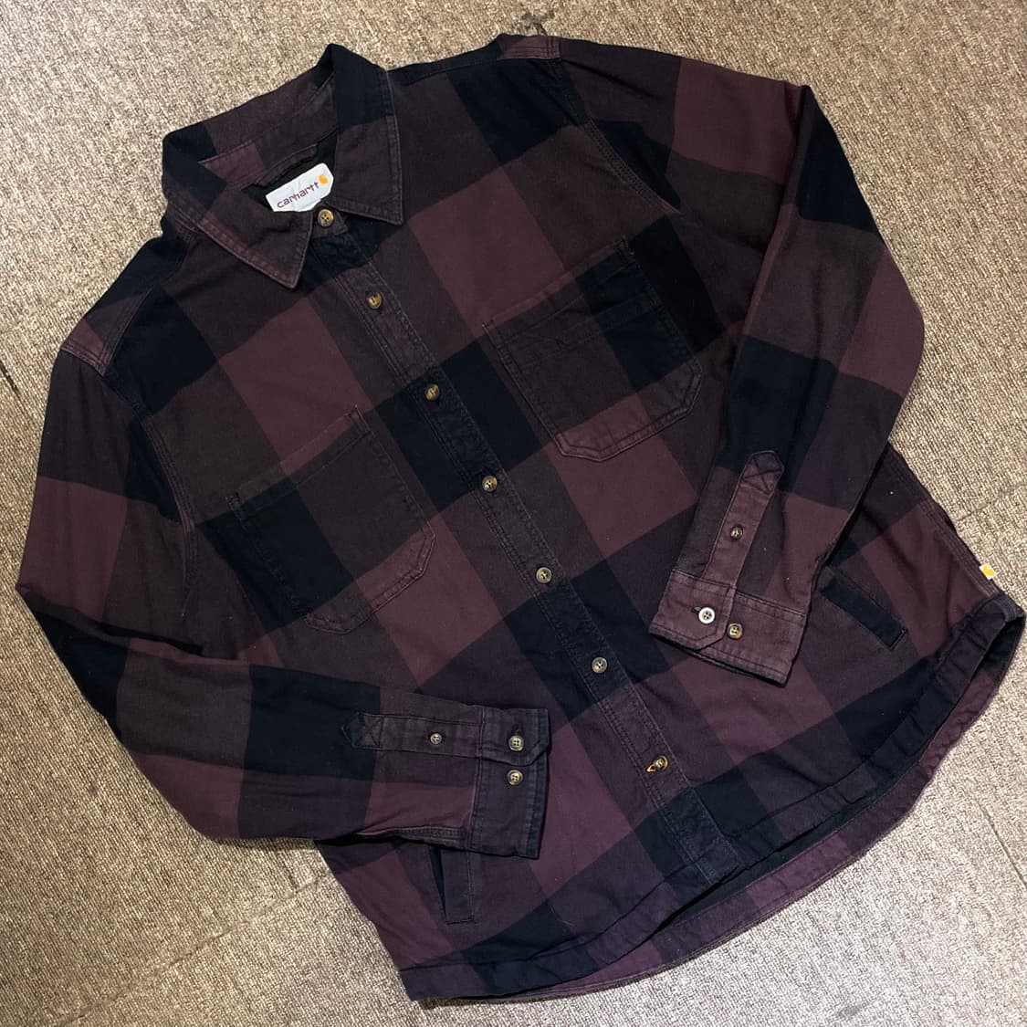 (L) Carhartt 칼하트 플란넬 체크 셔츠 상품이미지1