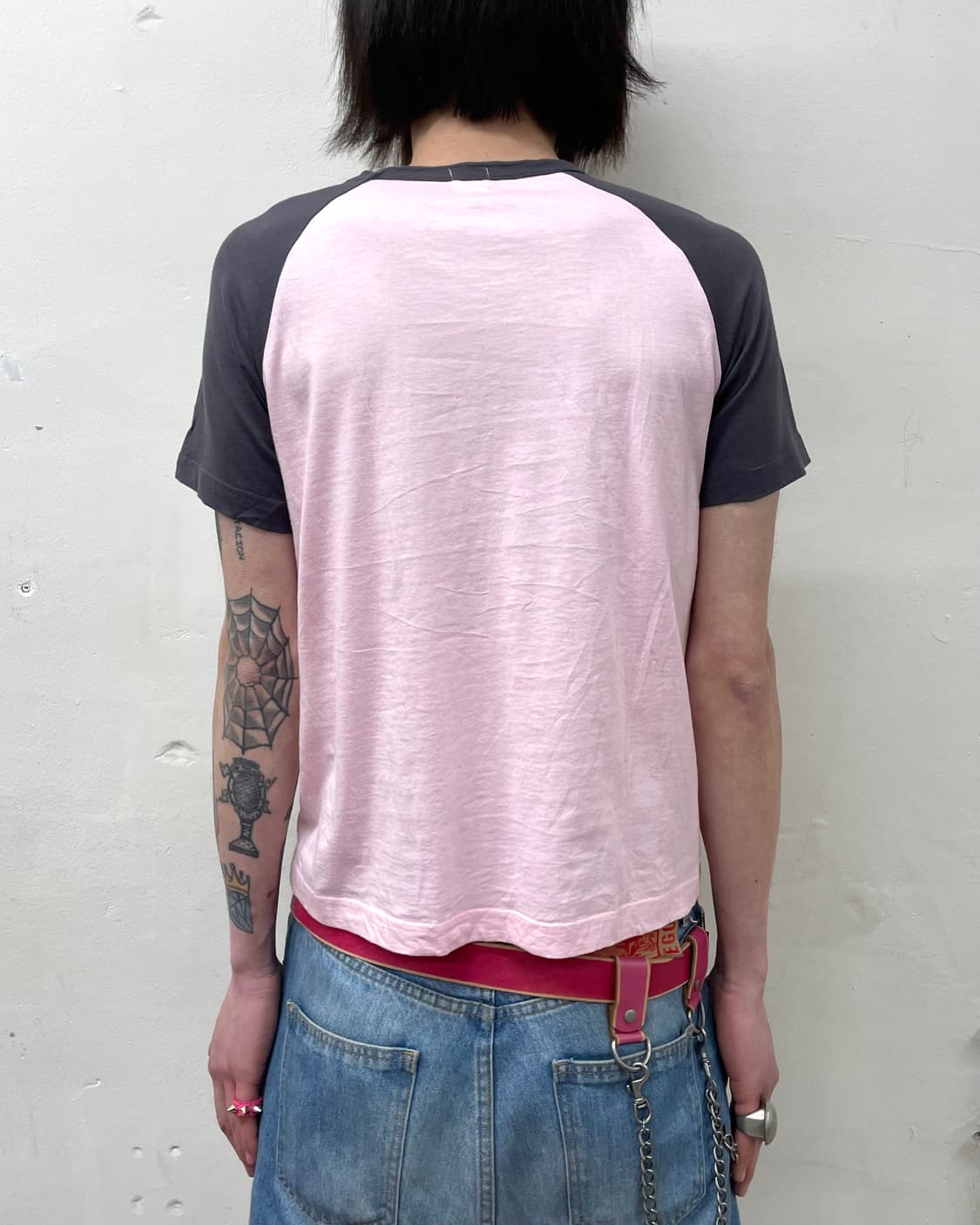 75 Glossy leopard print pink T-shirt 상품이미지2