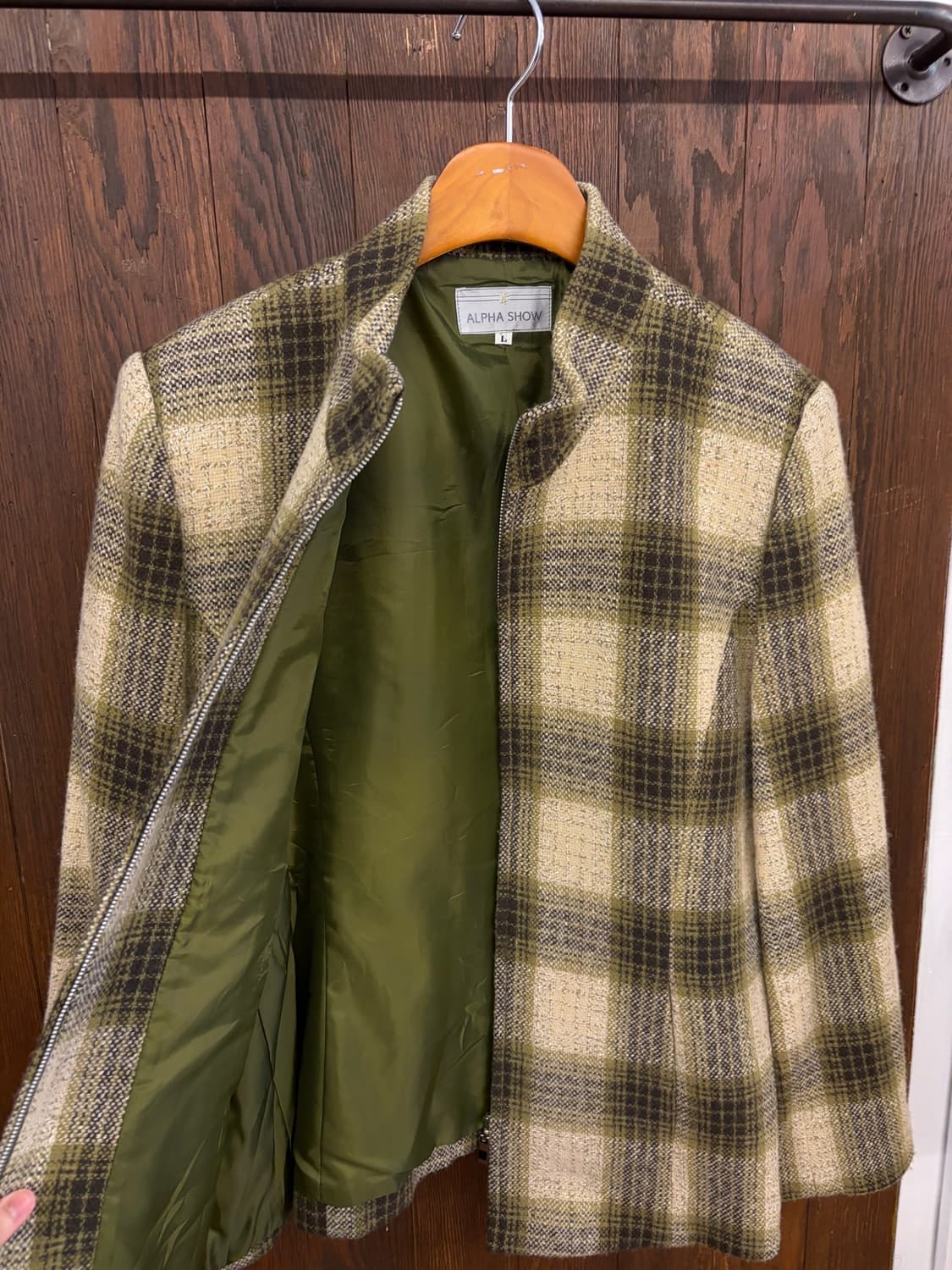 빈티지 체크 집업자켓 상품이미지3