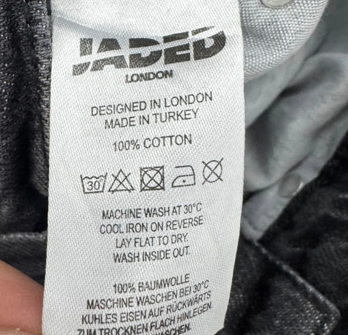 제이디드 런던 워싱 와이드 블랙 데님팬츠 상품이미지7