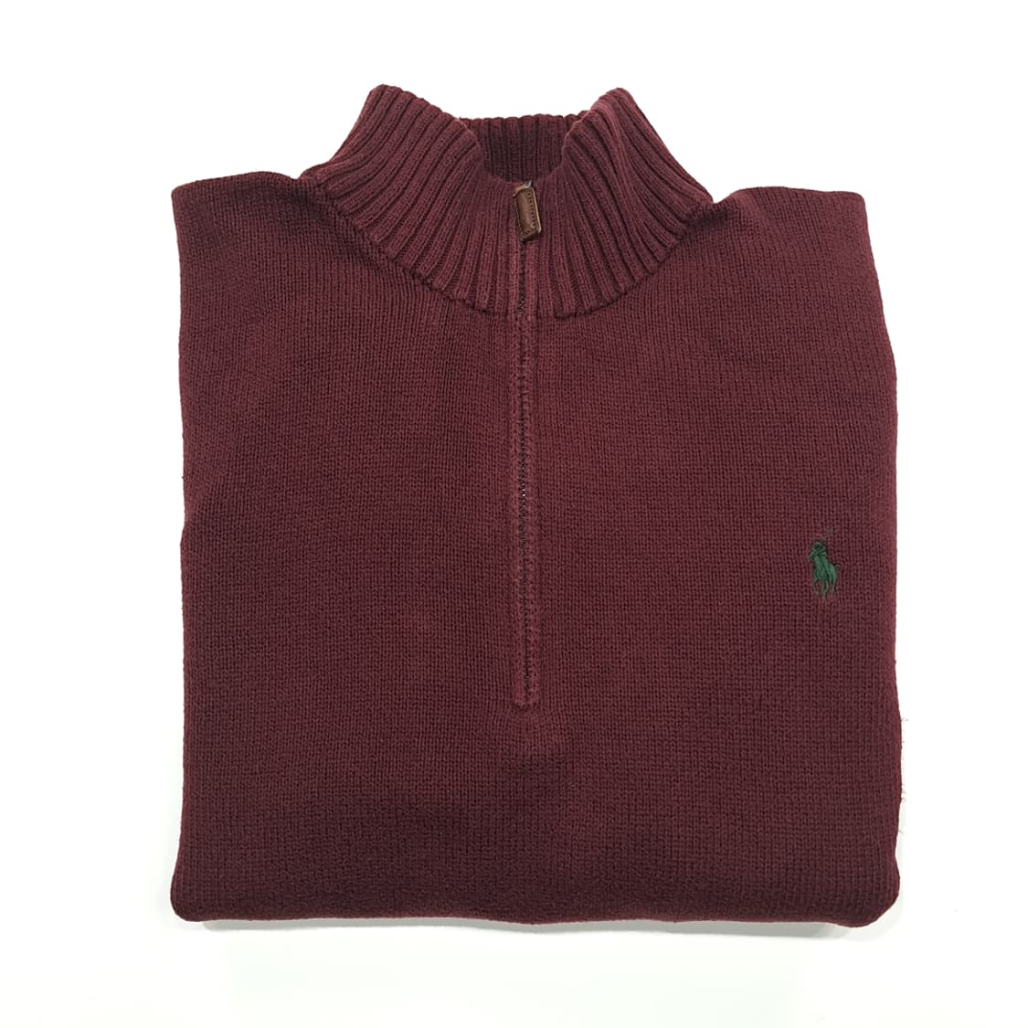 CN839 2XL 폴로 랄프로렌 버건디와인 하프집업 긴팔 니트 스웨터 상품이미지8
