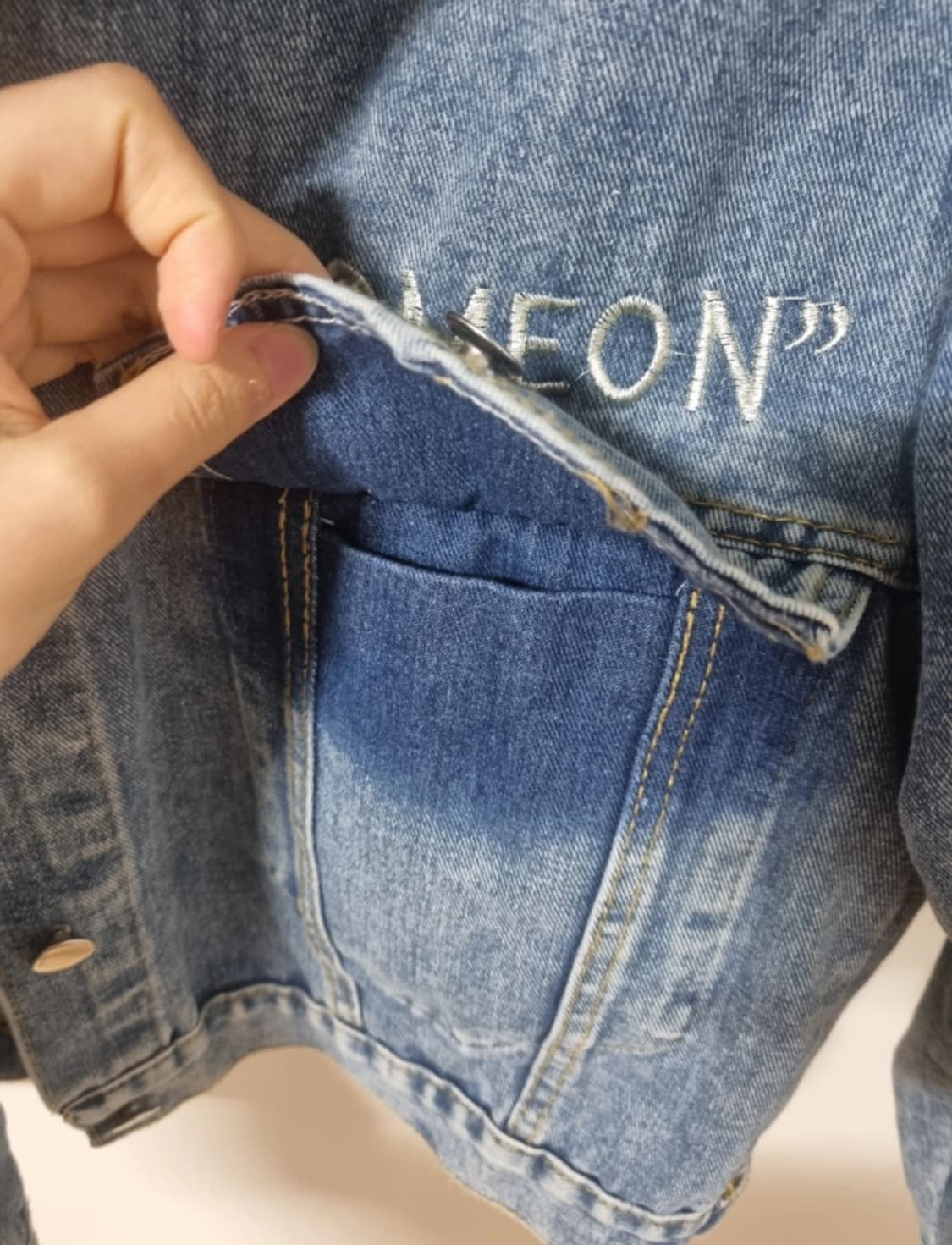 후드 데님 청자켓 FREE 상품이미지3