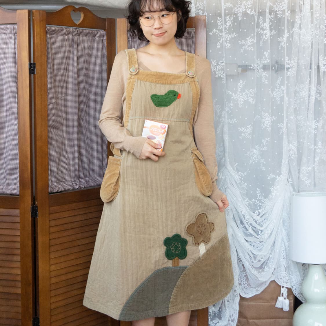 숲속 친구들 멜빵 원피스 상품이미지1