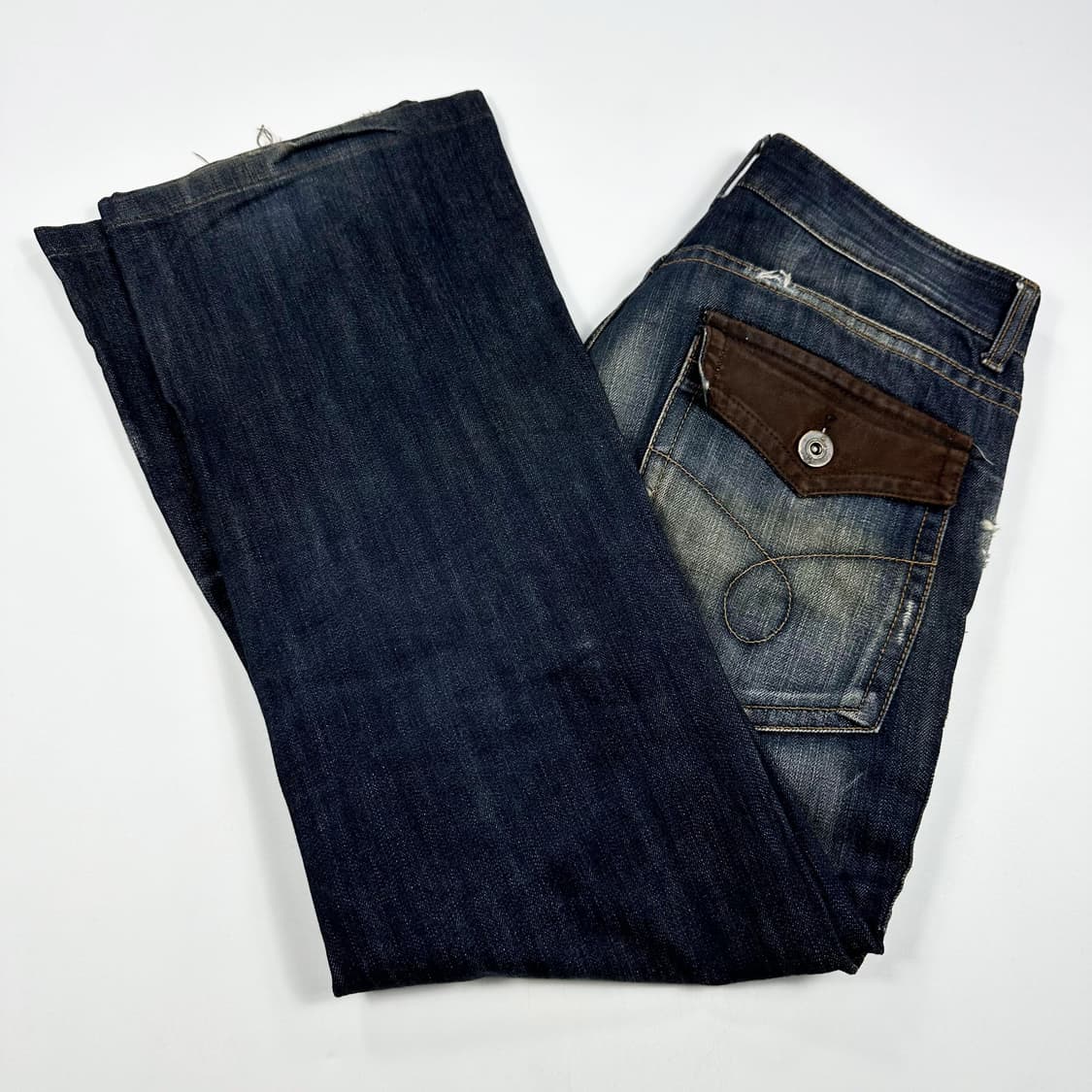 VTG 빈티지 워싱 와이드 데님팬츠 (32인치) 상품이미지2