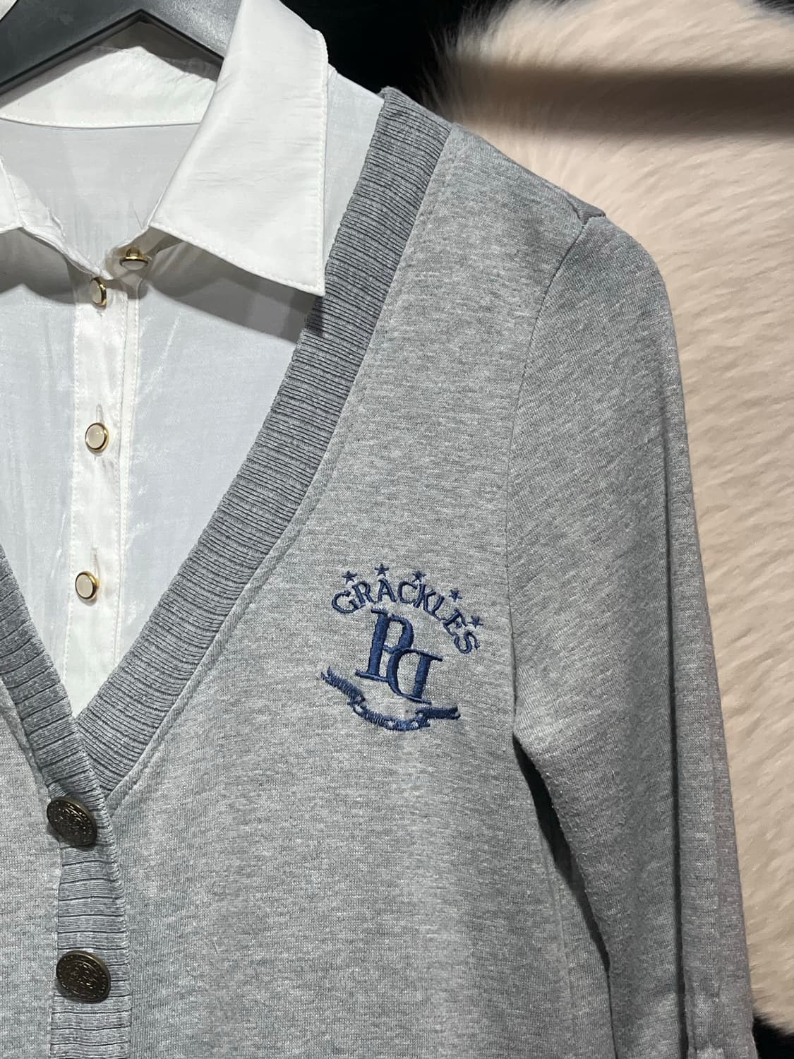 레이어드 셔츠 가디건 원피스 상품이미지4