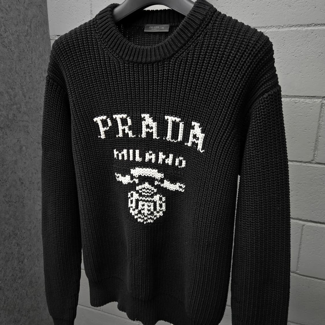 프라다 로고 울 캐시미어 니트 46 상품이미지1