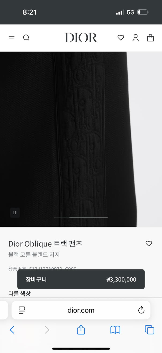 디올 오블리크 트랙팬츠 상품이미지9