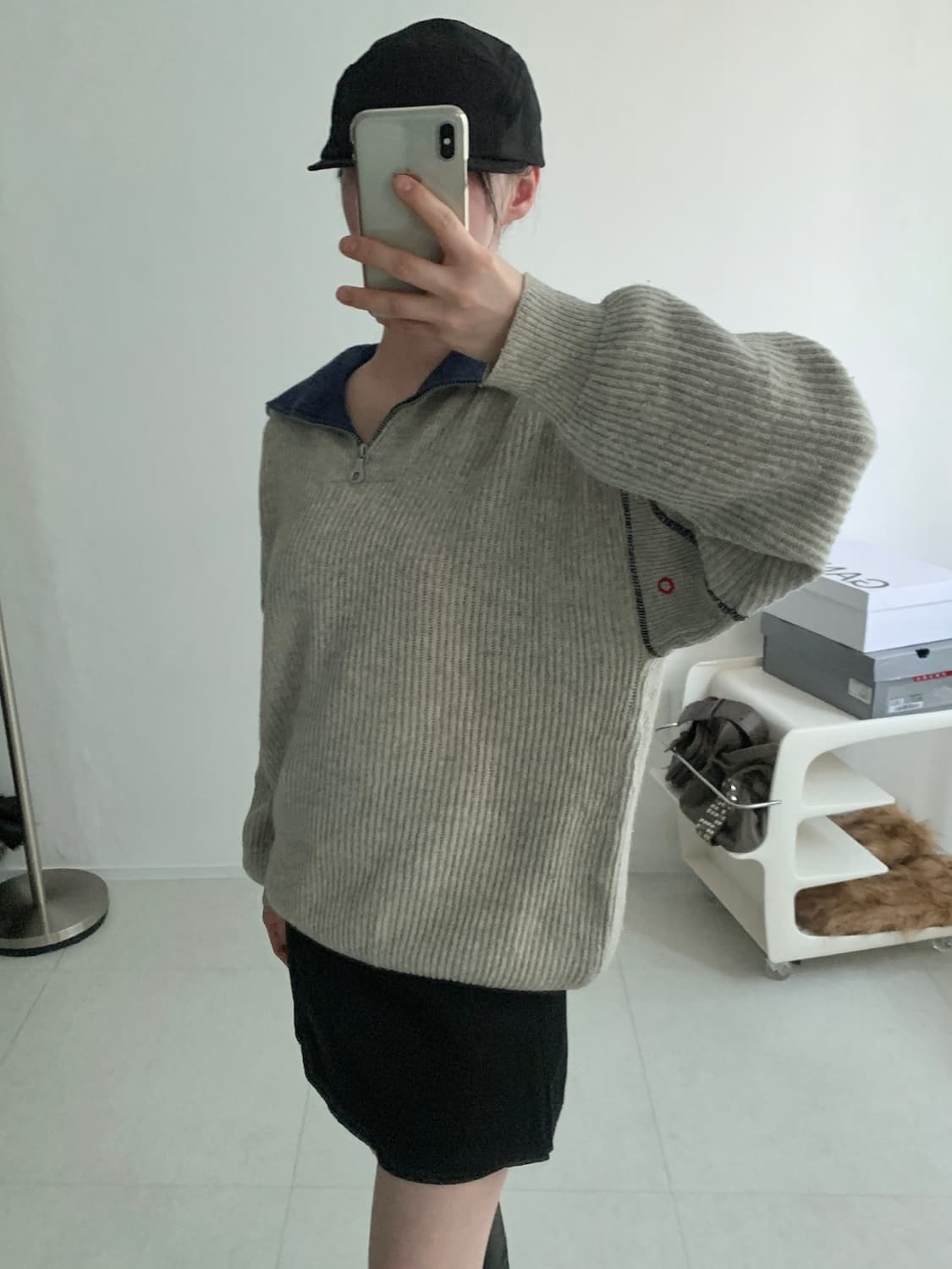 Collar Half-Zip Knit 상품이미지1