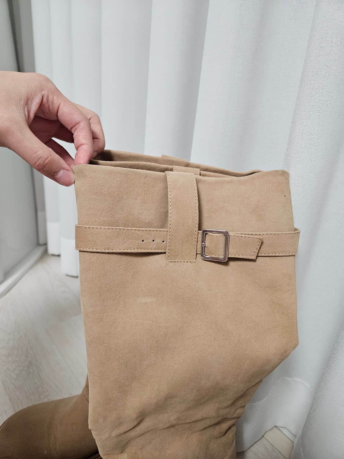 스웨이드 버클 롱부츠 245mm 상품이미지2