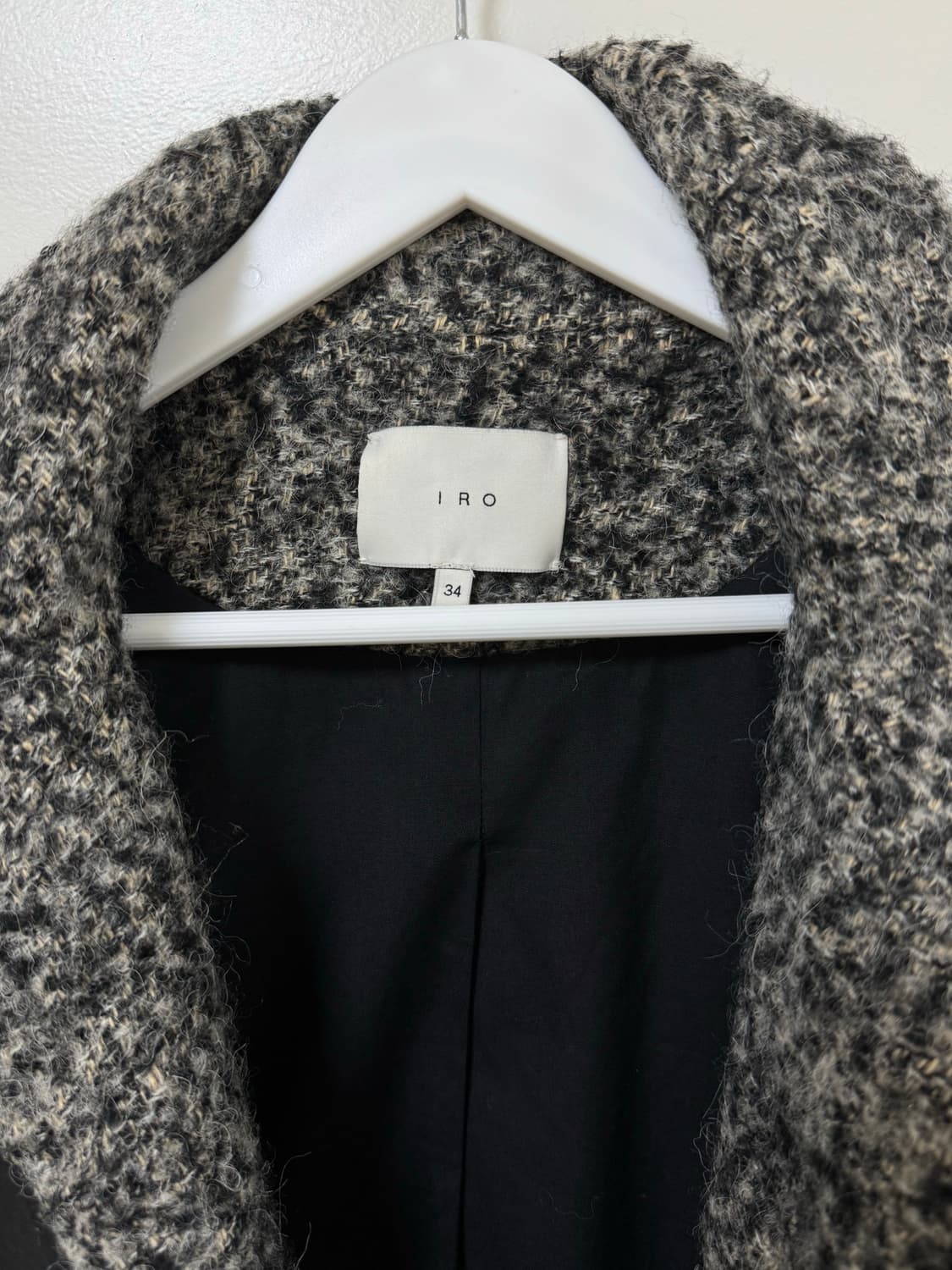 이로 레더 트림 부클 코트 겸 가디건 34 상품이미지5