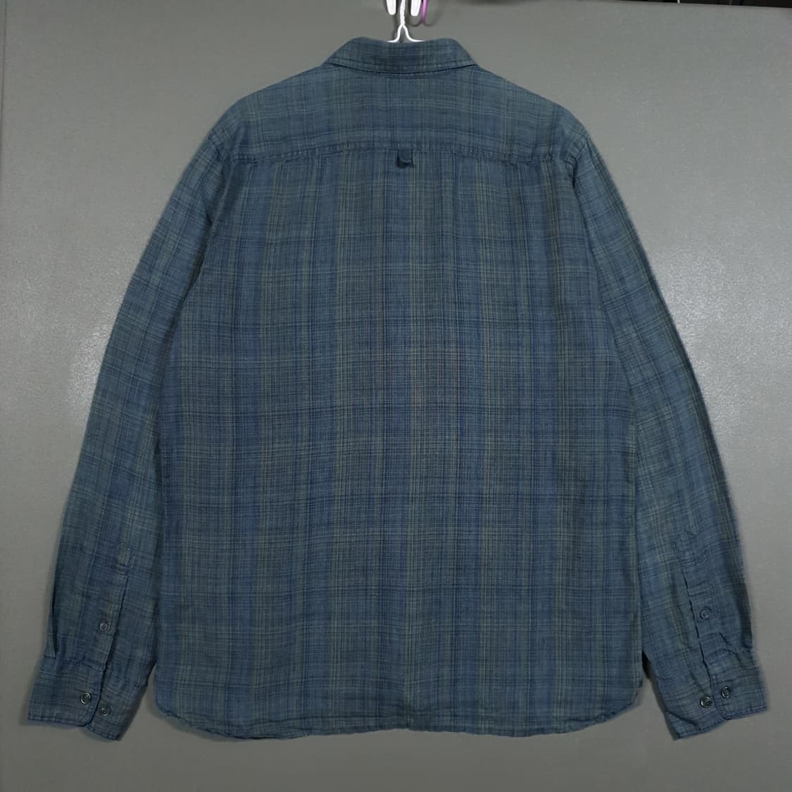 SERIES; 시리즈 신형 SR 톤온톤 청록 체크 린넨 셔츠 남방 100 상품이미지8