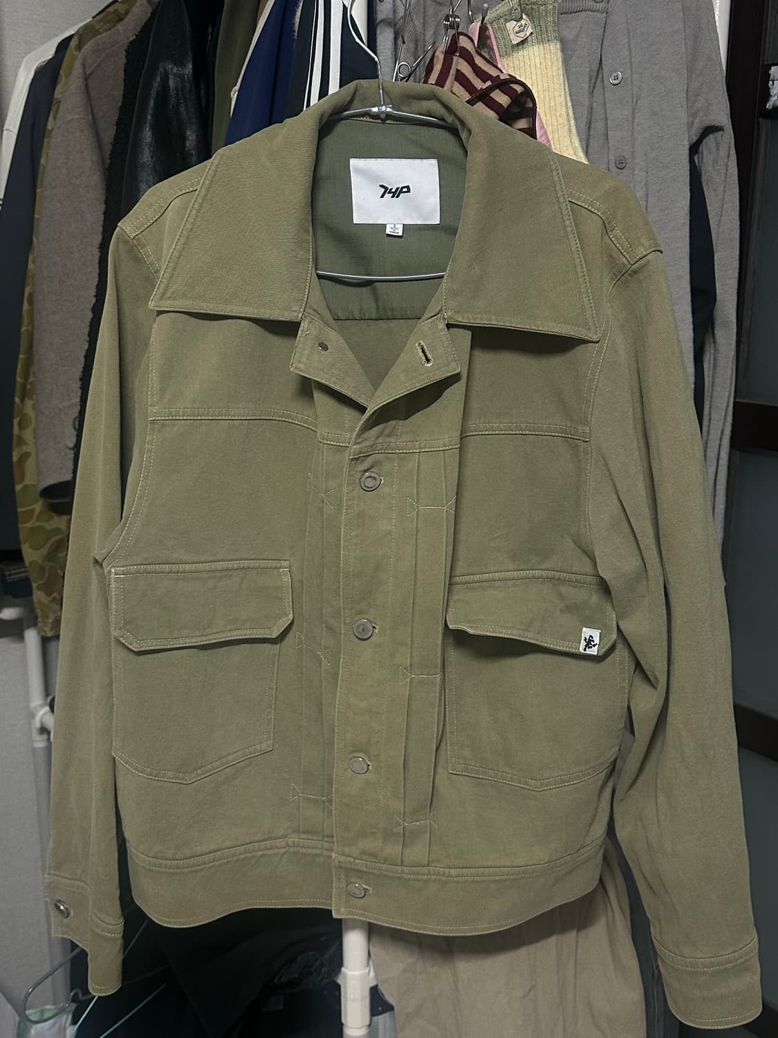 아이사피 i4p 트러커 자켓 카키 상품이미지1