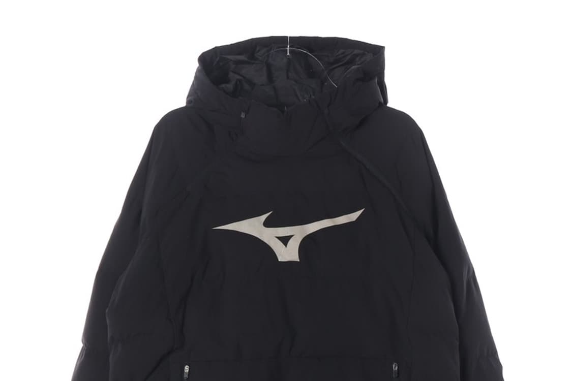 미즈노 빅로고 하프집업 아노락 패딩 블랙 XL 상품이미지3