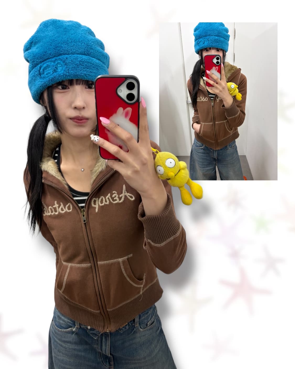 Y2K 퍼 후드집업 상품이미지1