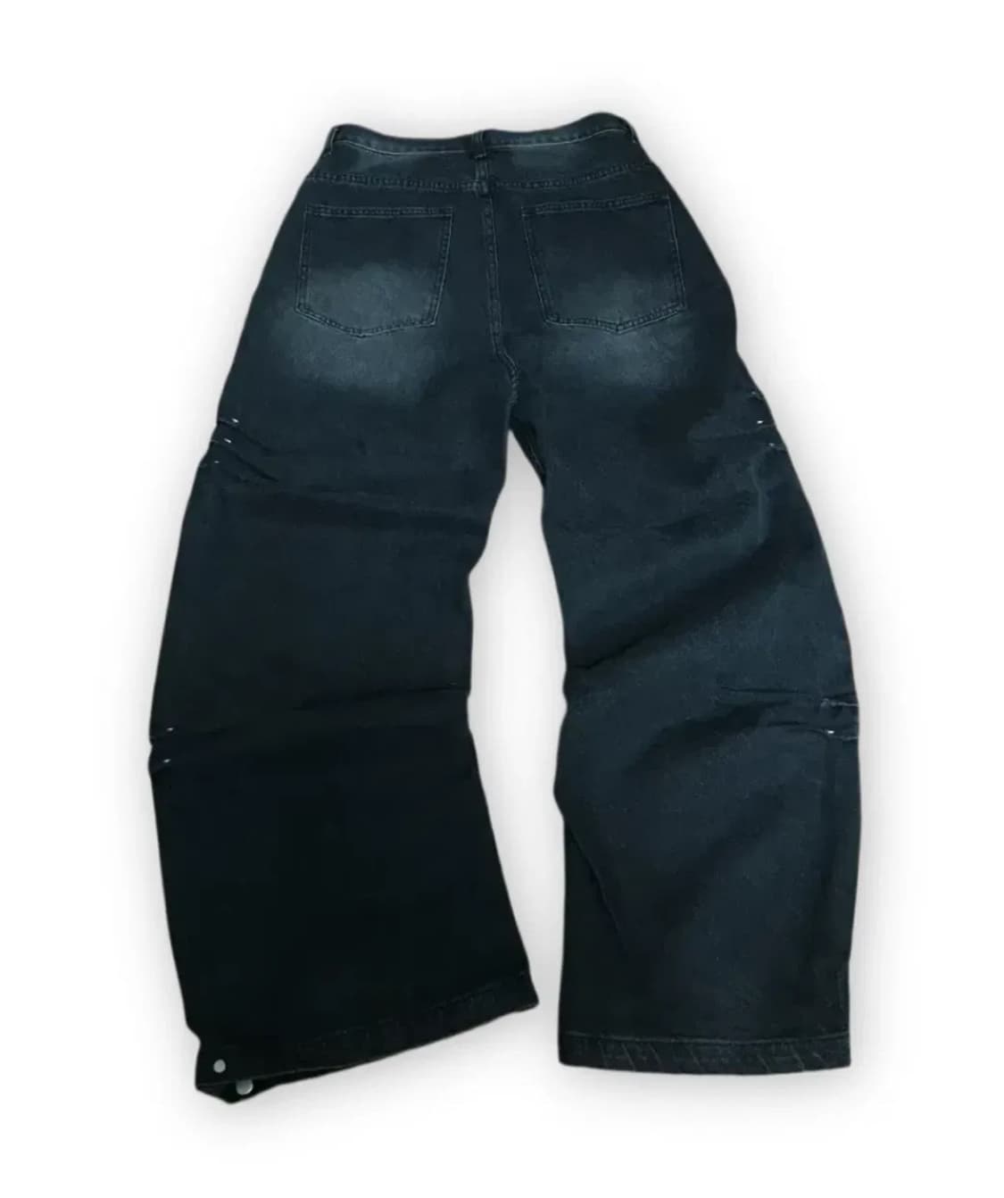 사이드 링클 흑청 데님 상품이미지2