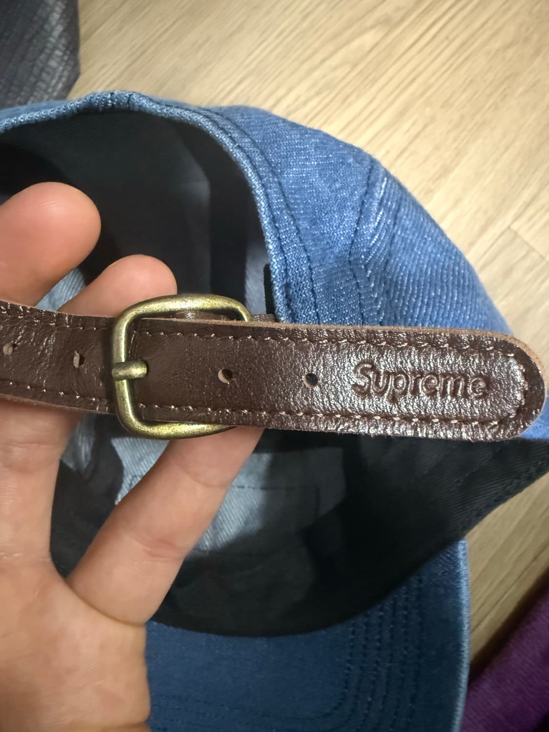 슈프림 워시드 치노 캠프캡 데님 24fw 상품이미지2