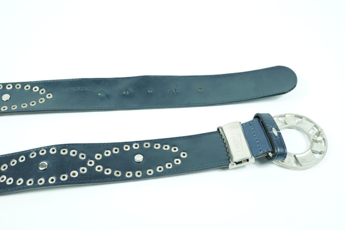 쥬얼리 젬스톤 버클 스터드 블루 레더 벨트 상품이미지6