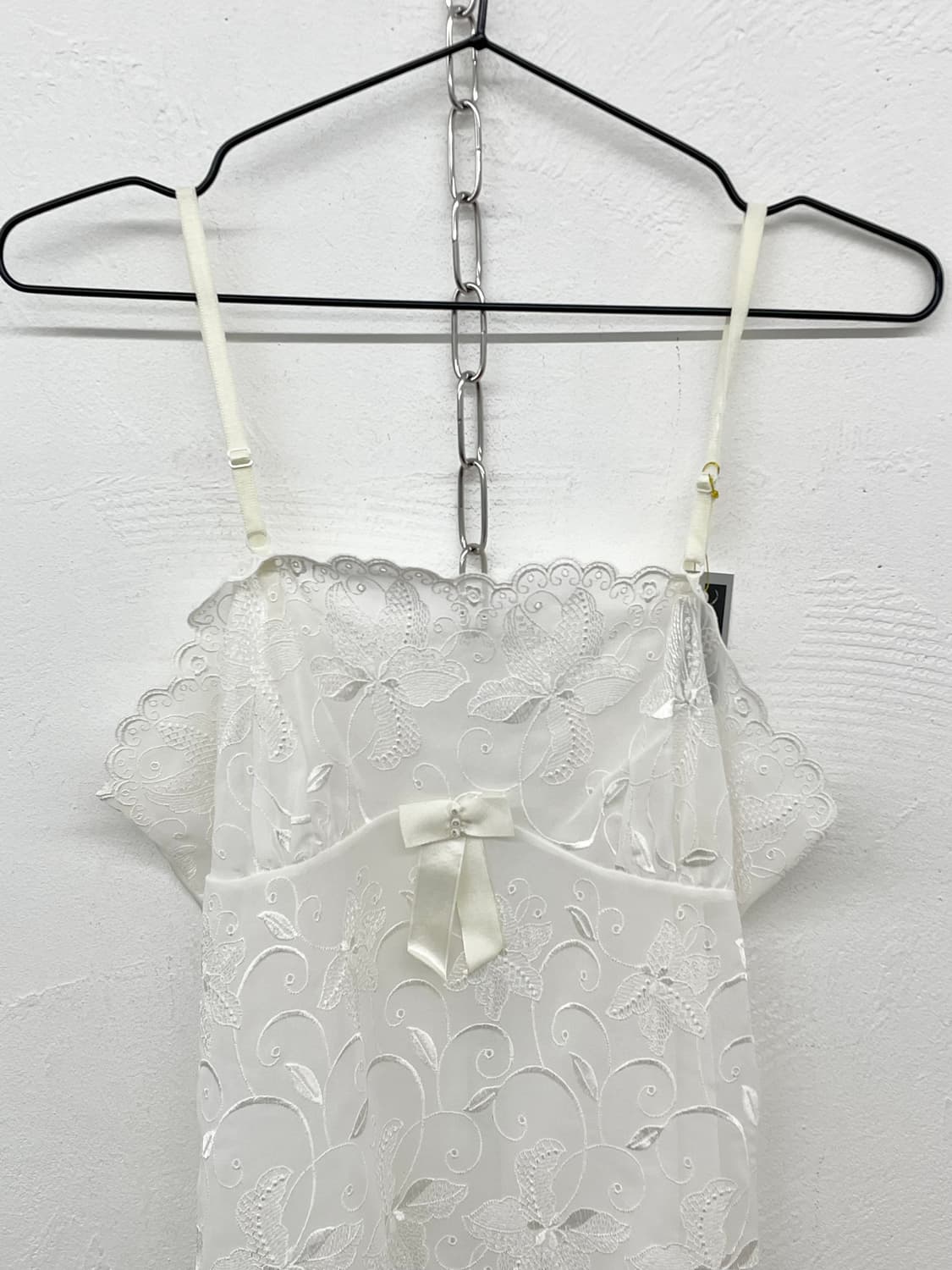 화이트페어리 자수 리본 슬립 상품이미지4