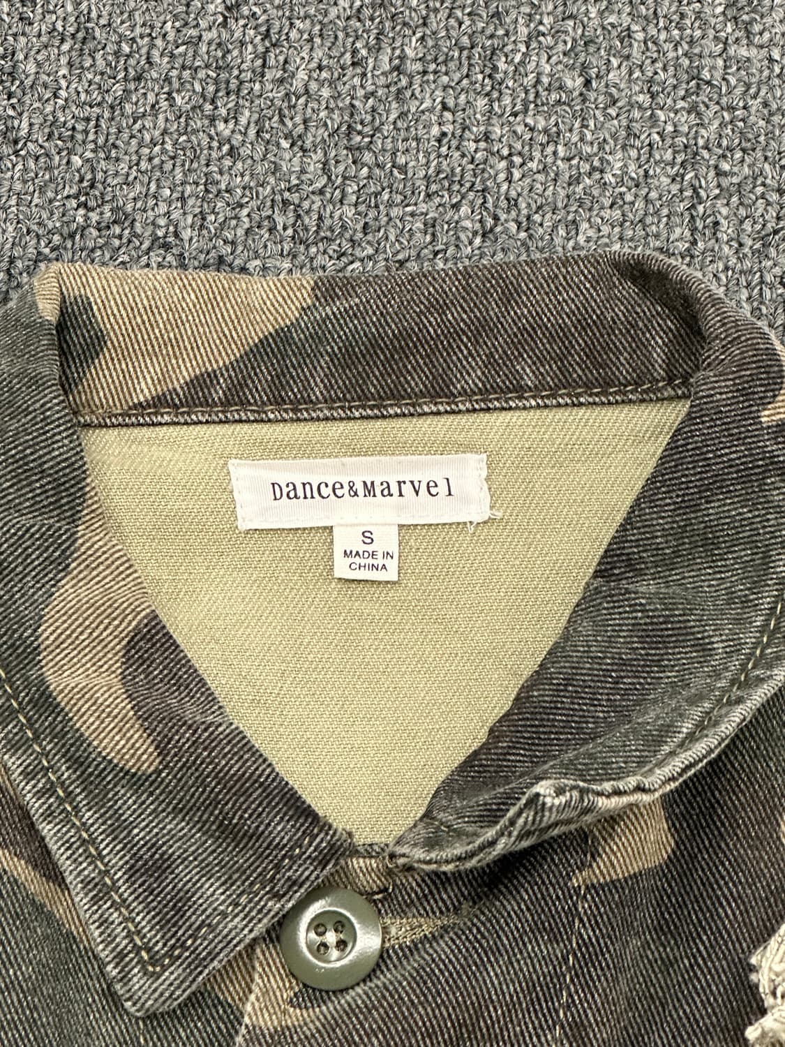 S)Japanese vintage 큐빅 밀리터리 카모 자켓 상품이미지3