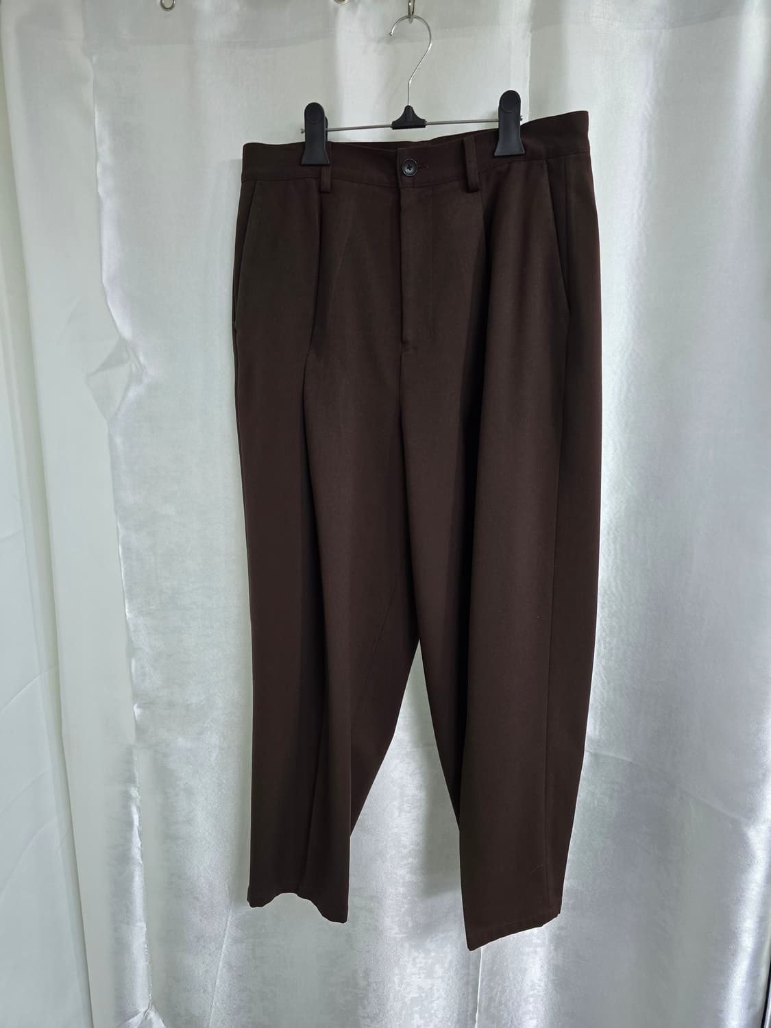 HARE 브라운 핀턱 와이드 팬츠 (1836) 상품이미지1