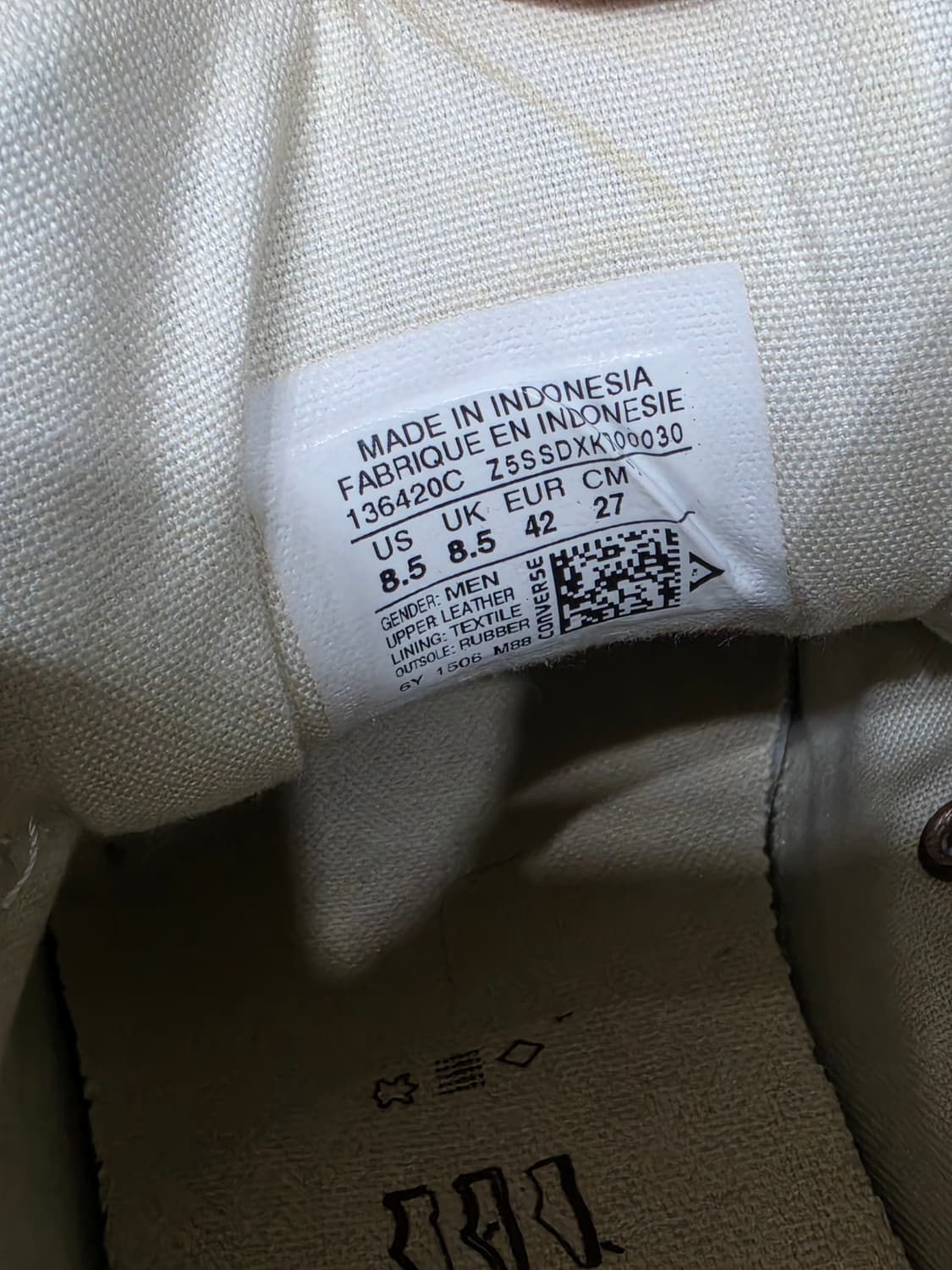 컨버스 척 테일러 올스타 레더 스트리트 미드 파인콘 브라운 270 상품이미지9