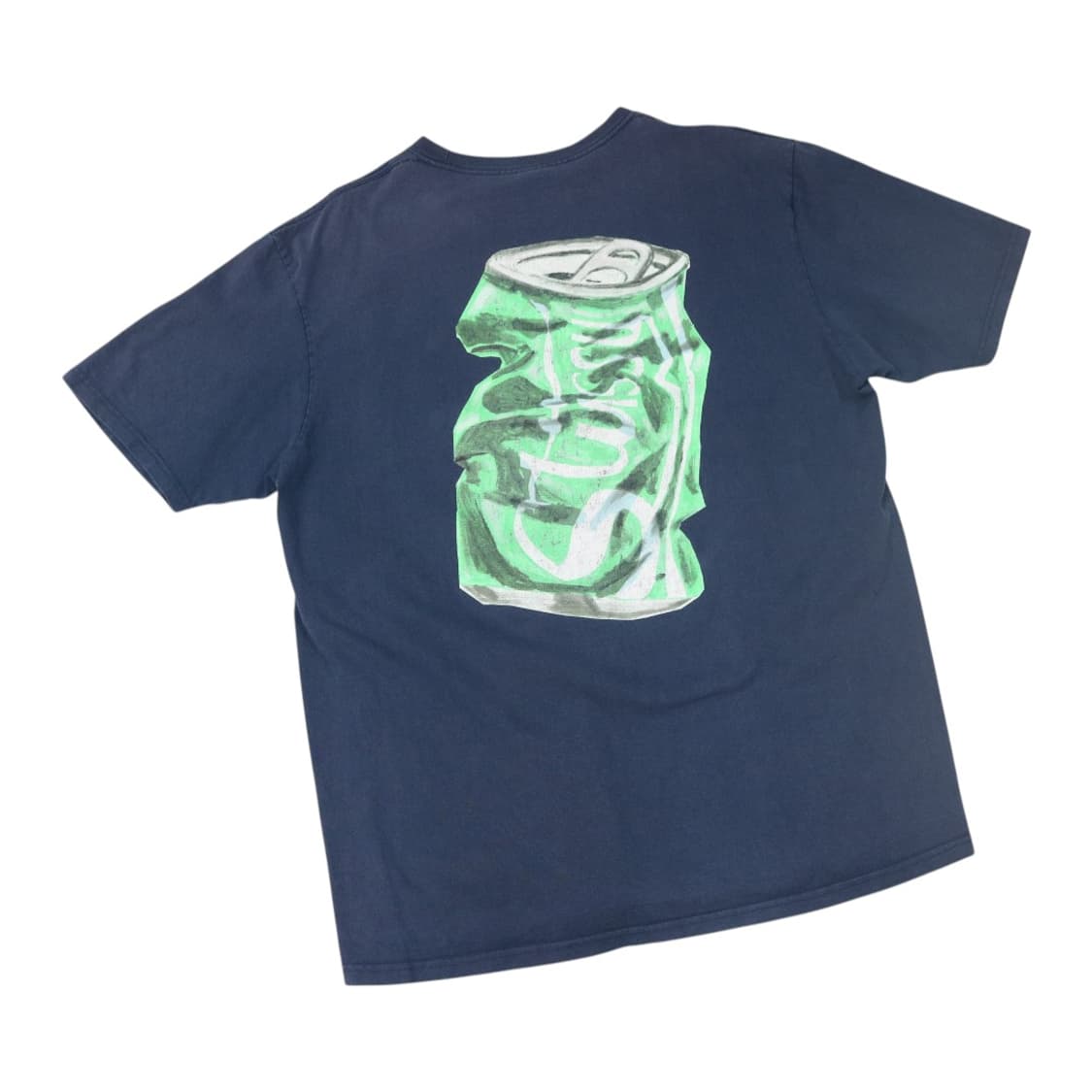 Stussy 스투시 캔 크러쉬 로고 네이비 반팔 티셔츠 (L) 상품이미지1