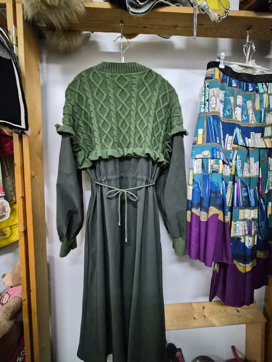 케이블 니트프릴 원피스 상품이미지6