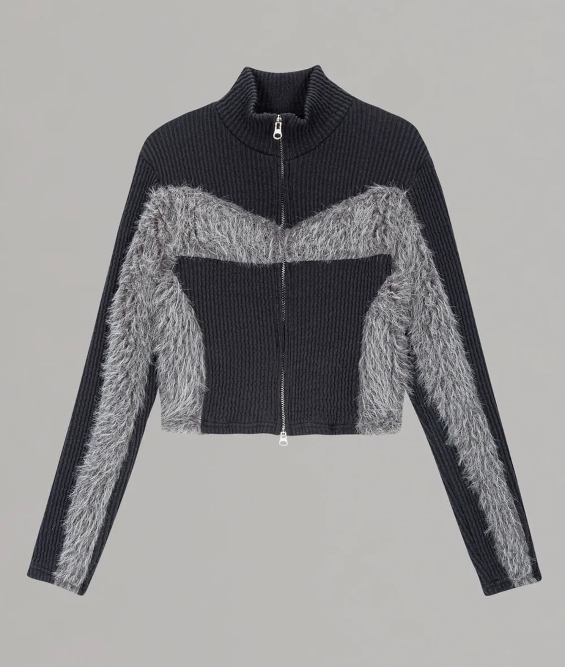 미드나잇무브 hair zip up (dark grey)  상품이미지2