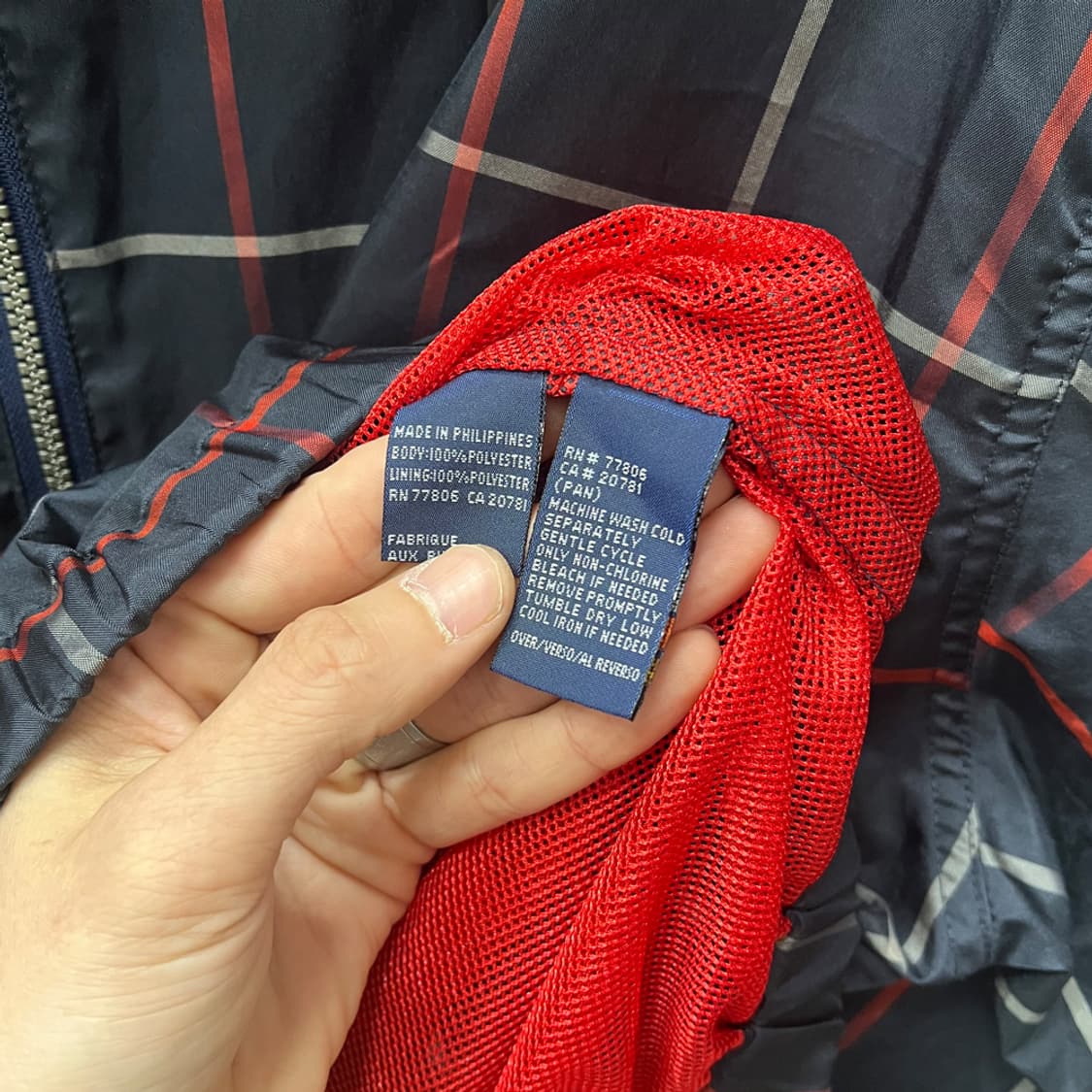 90s 타미힐피거 하프집업 해링턴 풀오버 바람막이 자켓 해외 L 상품이미지4