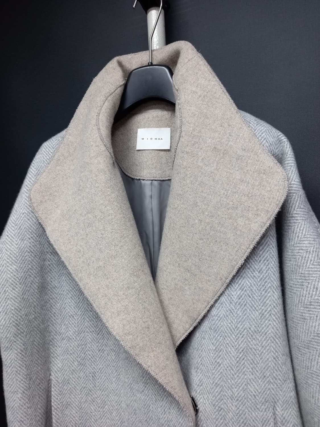 미샤 MICHAA 추동 캐시미어블랜 롱 코트 55.44 상품이미지4