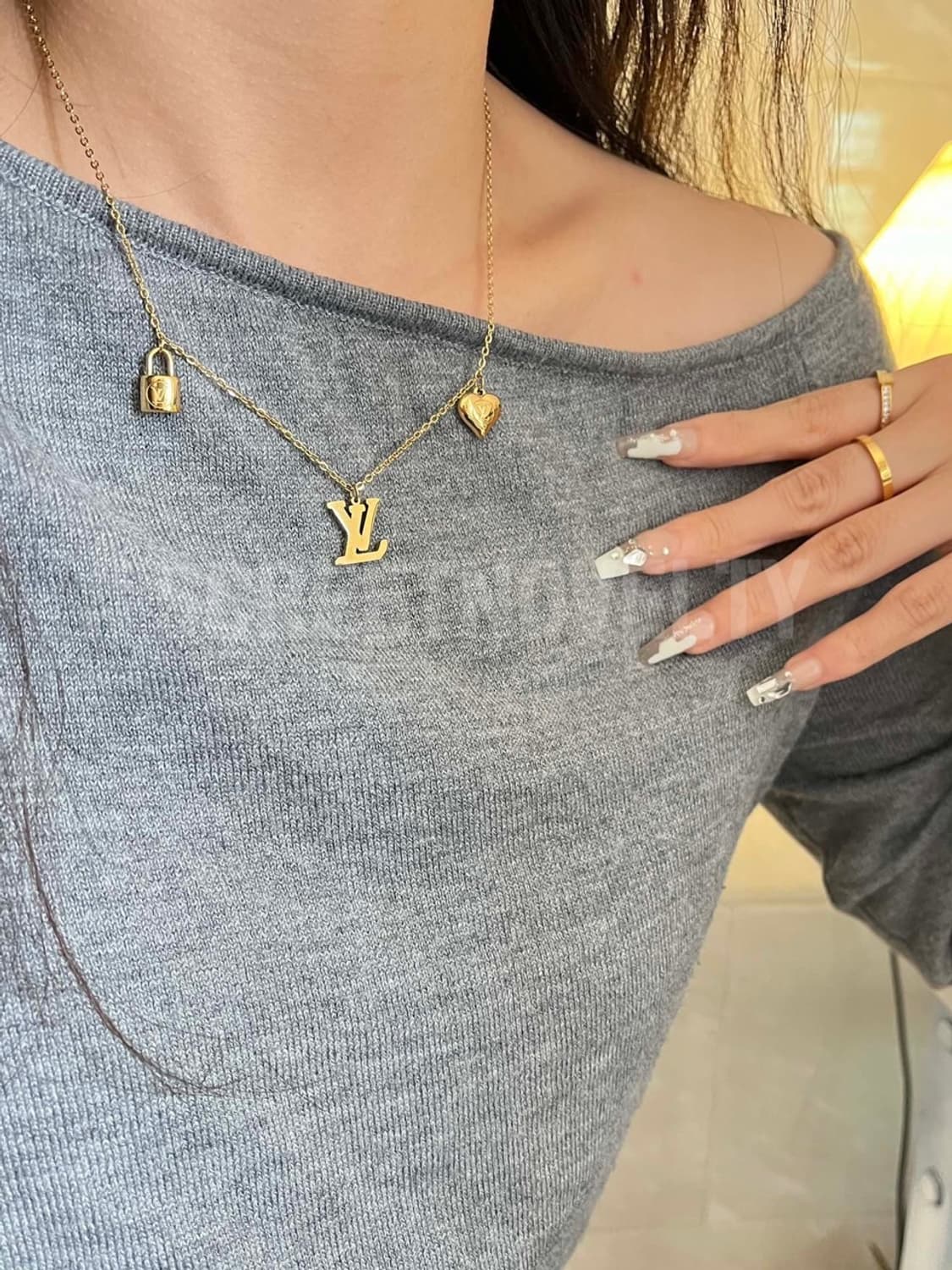 LV 미니 러브 락 골드 목걸이 풀박스 상품이미지3