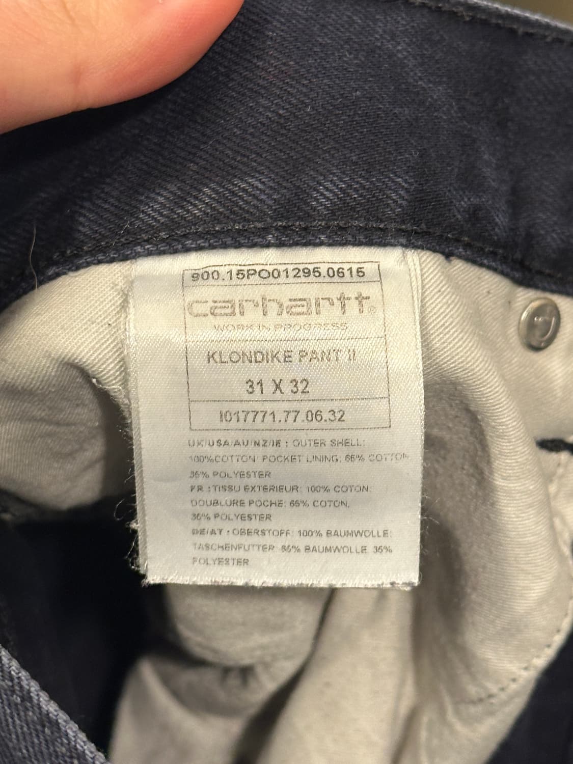 Carharrt 칼하트 데님팬츠 블랙진 31x32 상품이미지4