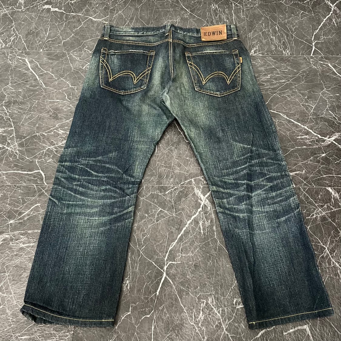 36in 에드윈 워시드 웨스턴 와이드 데님 팬츠 상품이미지6
