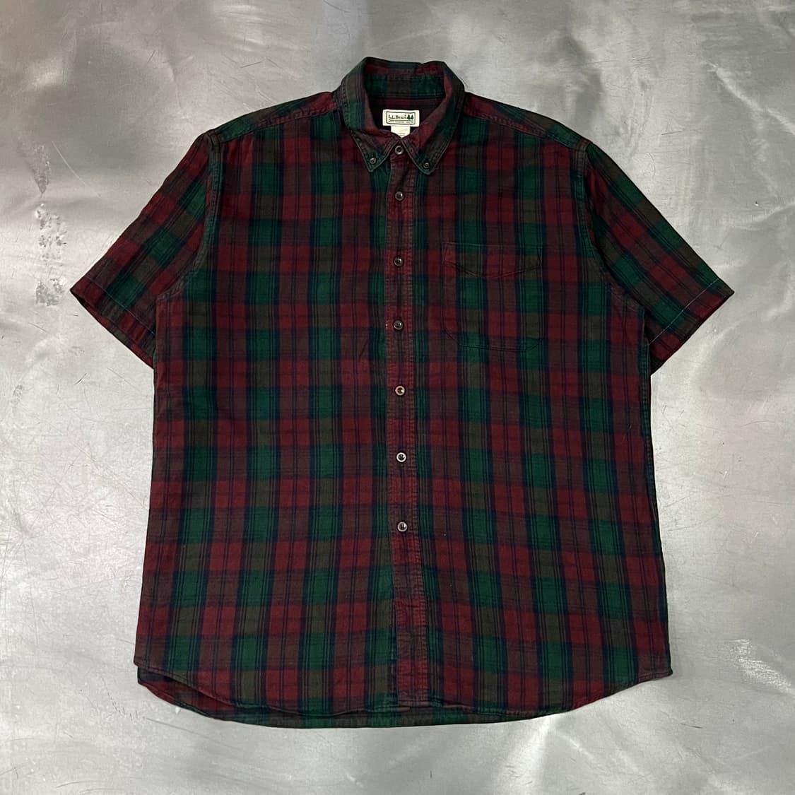  엘엘빈 플란넨 체크 하프 셔츠 y16213 상품이미지1