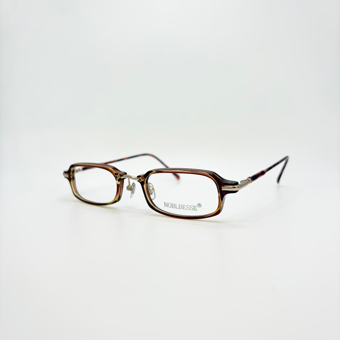 NOBLBESSE 브라운 스퀘어 빈티지 뿔테 상품이미지1