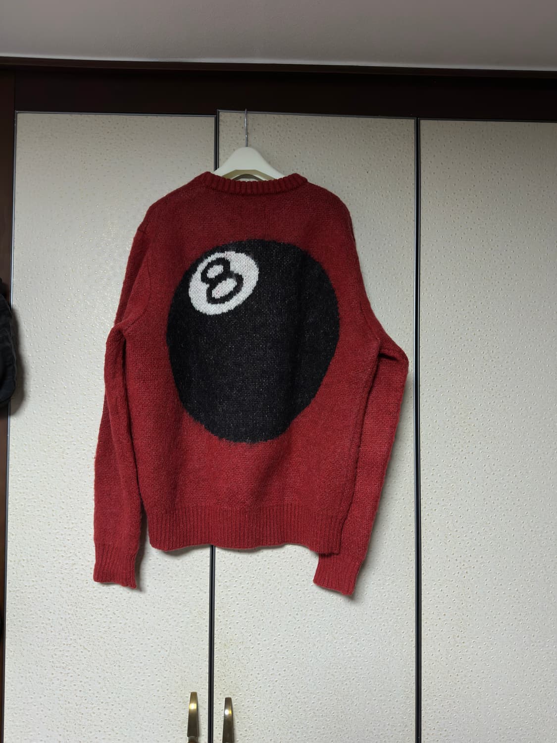 스투시 8볼 니트 레드 L 상품이미지3