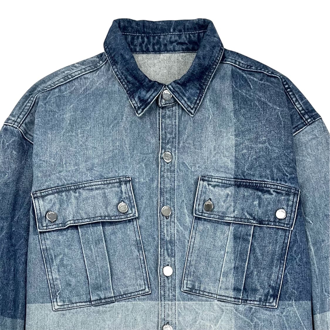denim jumbo check shirt jacket 상품이미지2