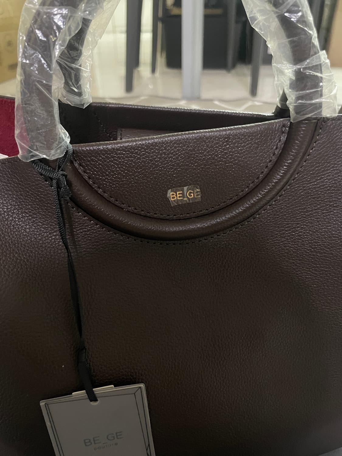 BE_GE 브라운 토트백 새상품 야노시호백 상품이미지2