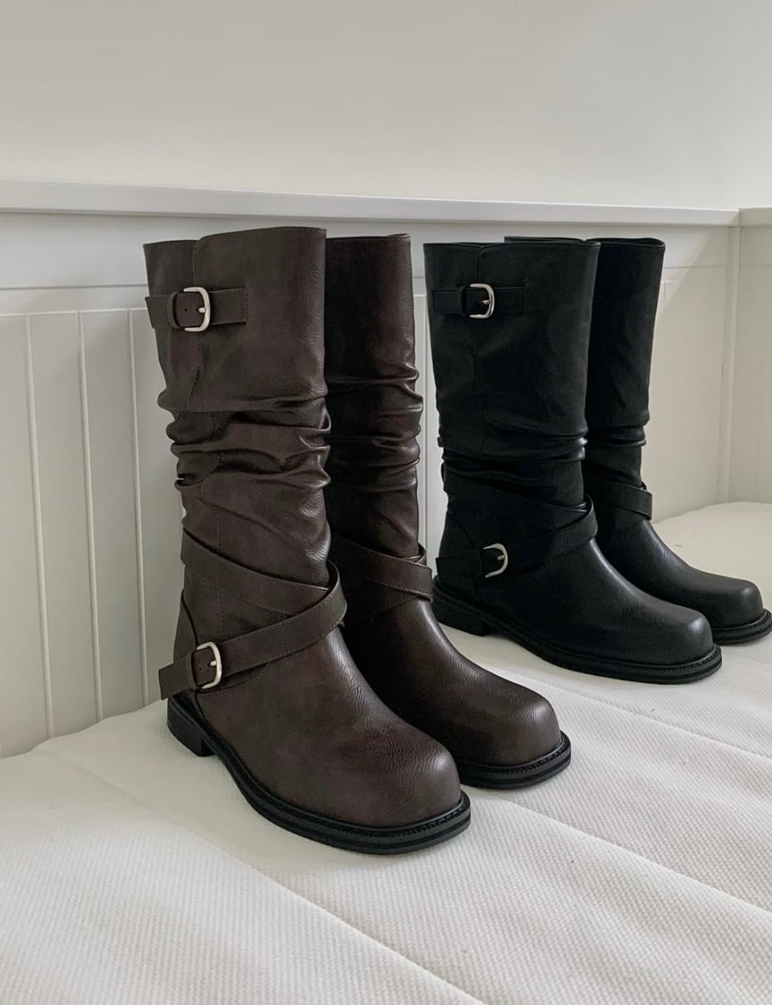 둥근코 부츠 롱부츠  상품이미지1