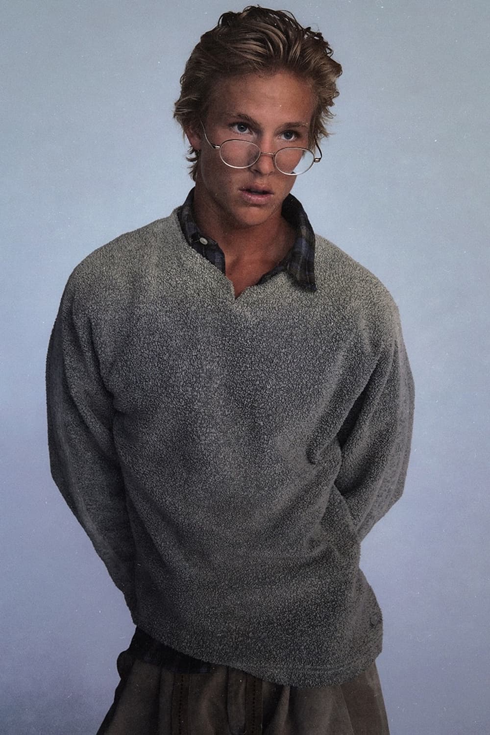 [S,M,L,XL]이알엘 ERL 26ss 체크 셔츠/그레이 상품이미지6