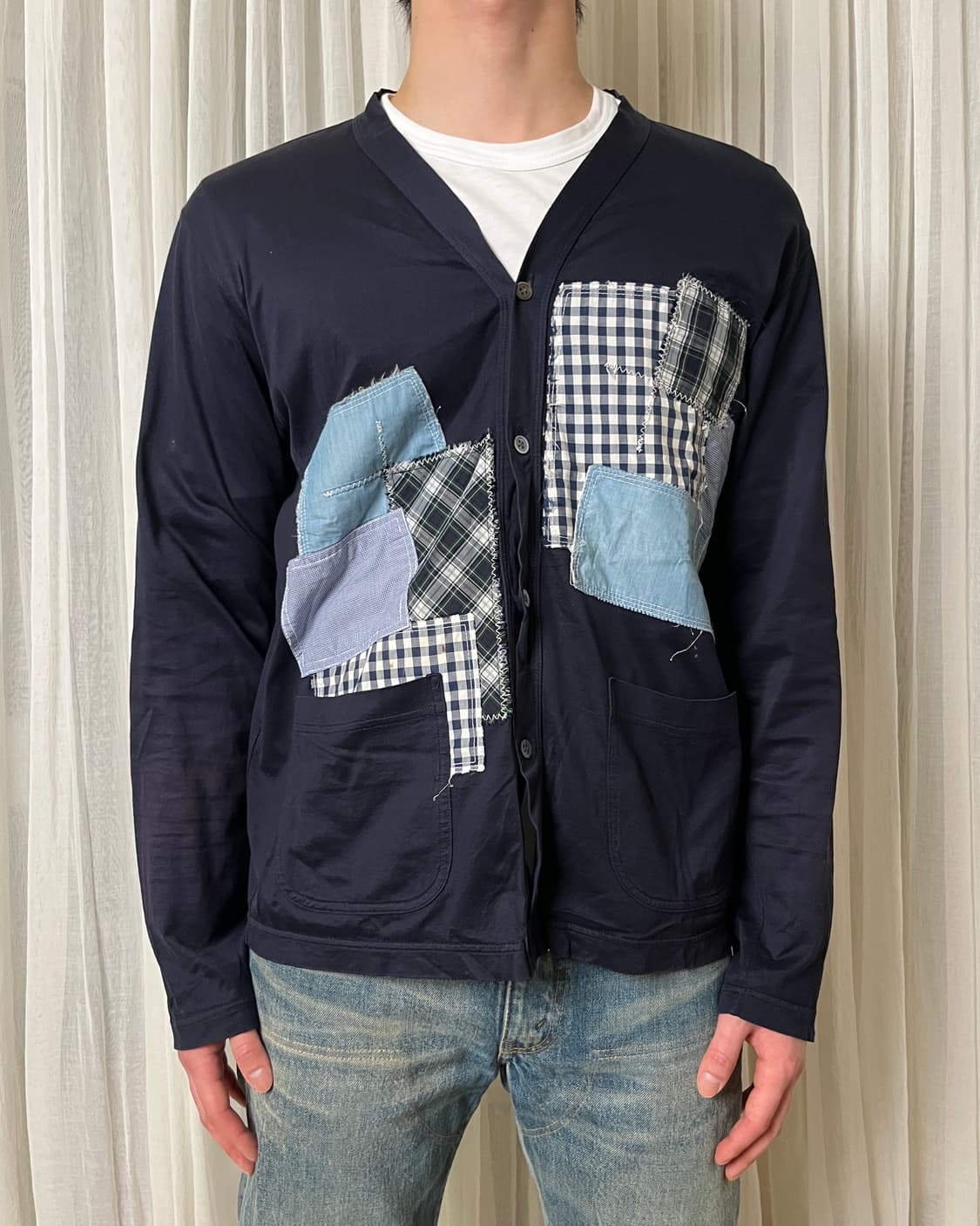 꼼데가르송 옴므 패치워크 코튼 가디건 comme des garcons 상품이미지10