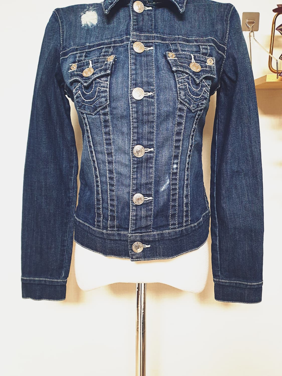 트루릴리젼 정품 데님자켓 44 진청 XS 상품이미지3