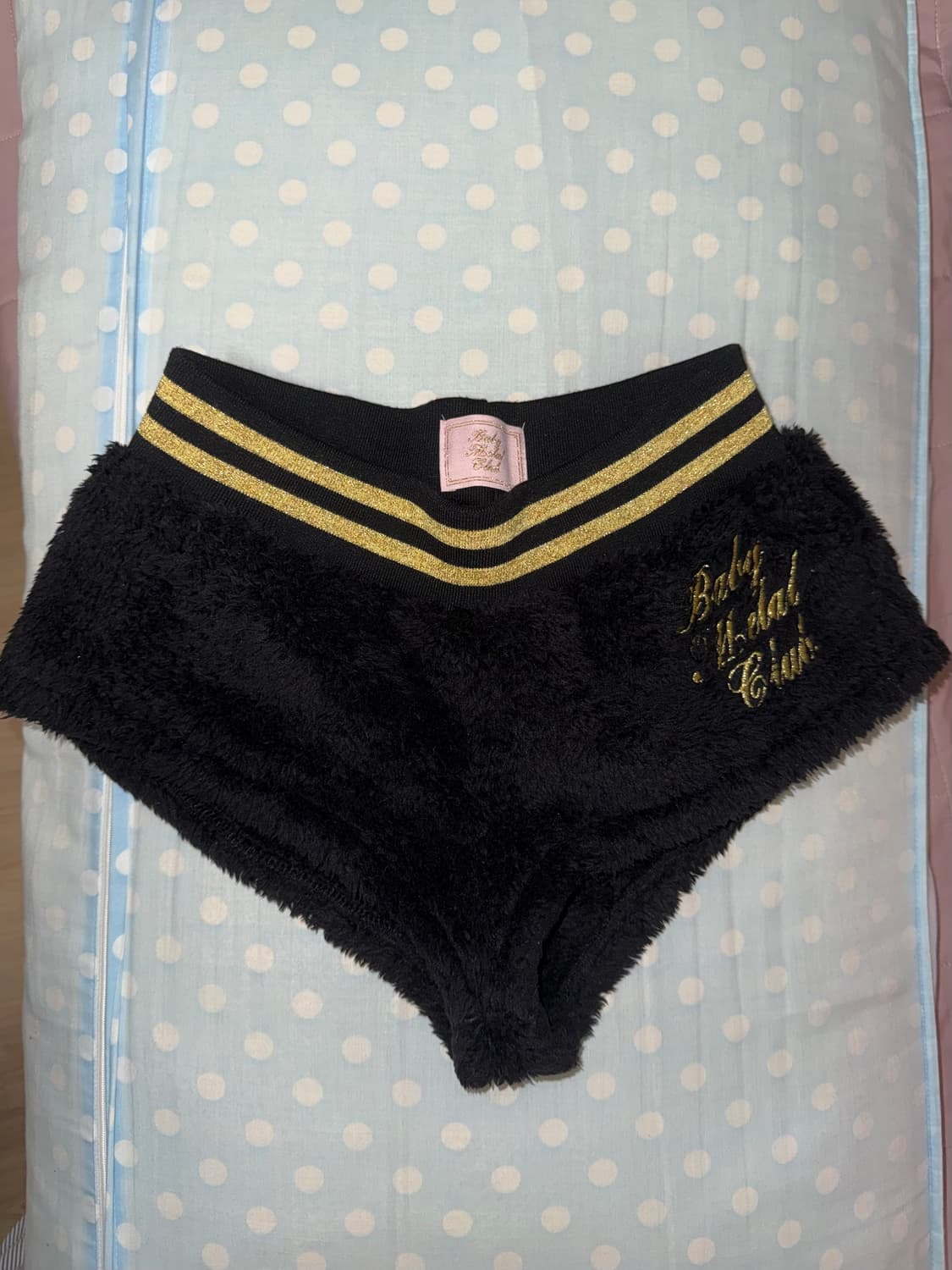 베이비메탈클럽 마쉬멜로우 퍼 금장골드 쇼츠 반바지 갸루일본빈티지 상품이미지1