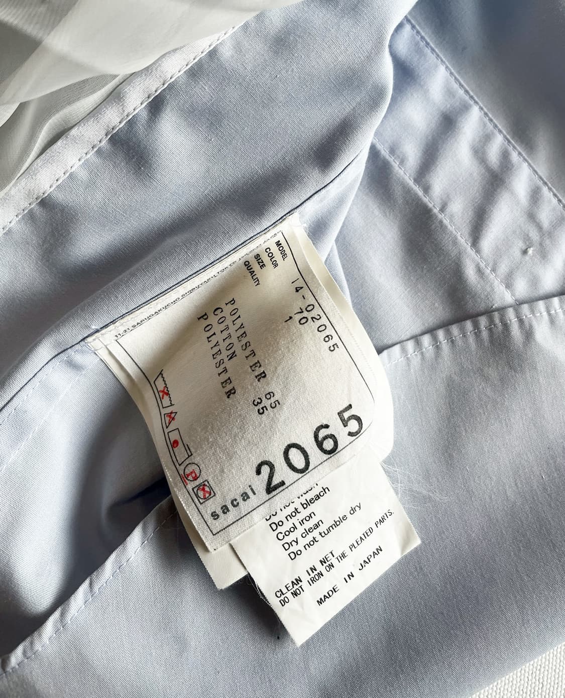 SACAI back pleated shirt 상품이미지9